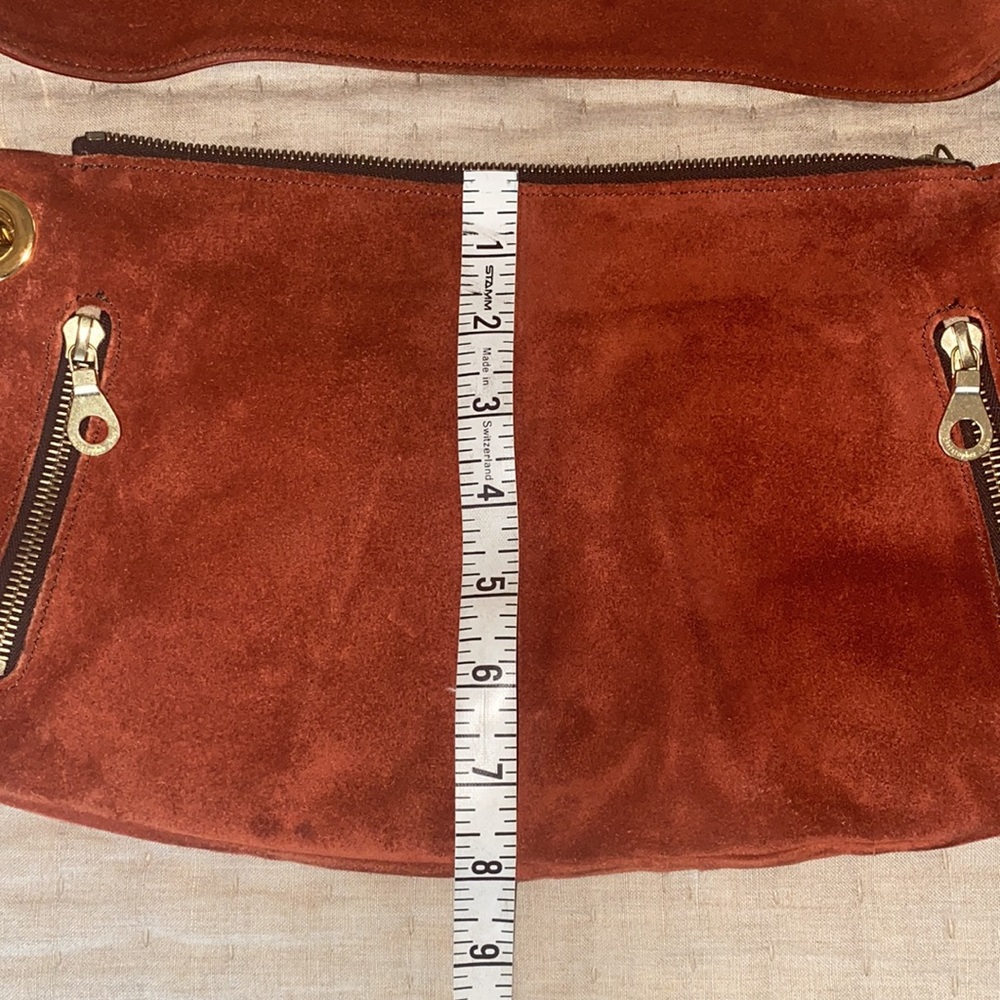 Christopher Kon | Rust suede leather small hobo - Picture 12 of 13